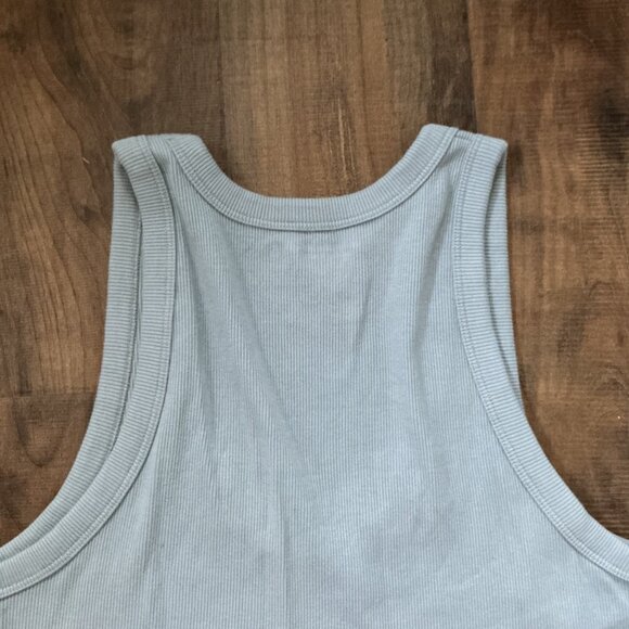 Abercrombie & Fitch Soft Ribbed Cropped Tank Top Blue | Size XL | NWT - Picture 5 of 6
